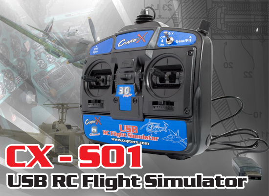 CX-S01 - 6 Channel 3D Flight USB RC Flight Simulator